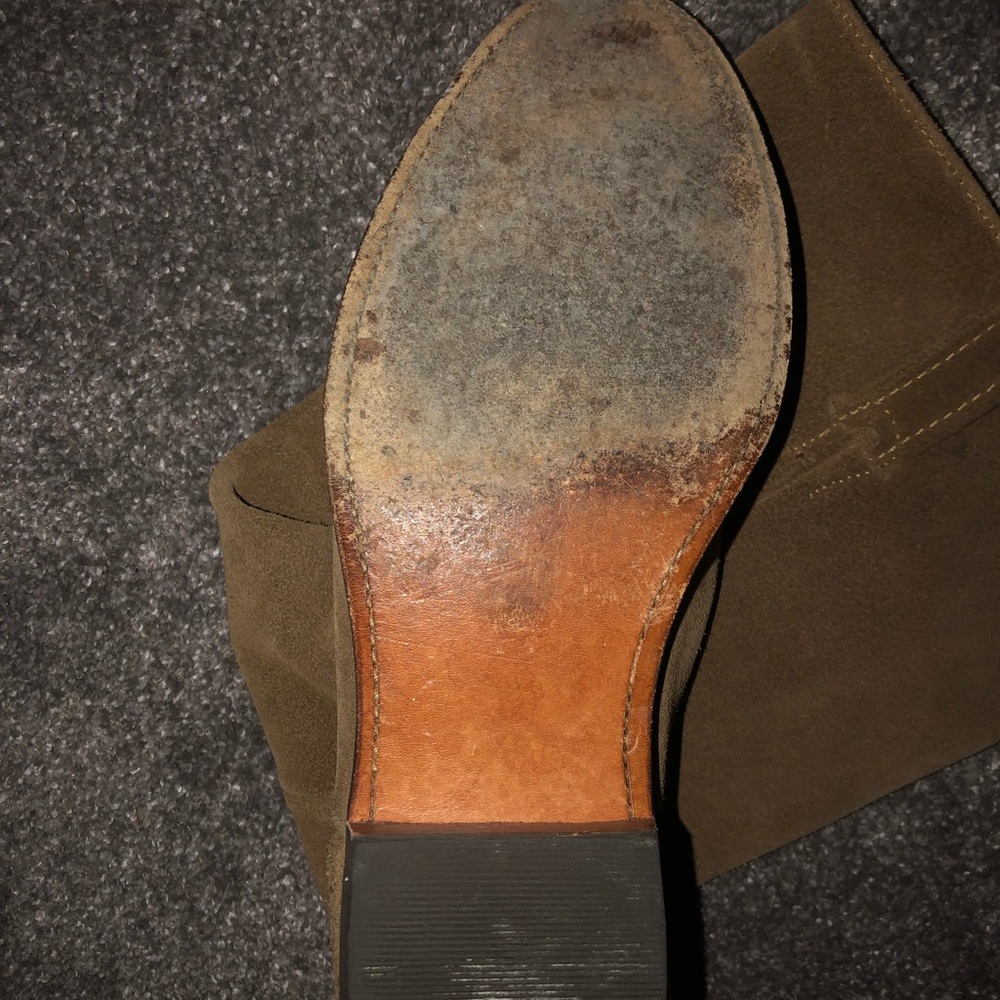 Brown suede tall boots
